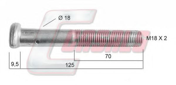 Болт крепления колеса CASALS 21156
