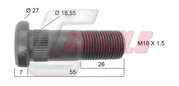 Болт крепления колеса CASALS 21196