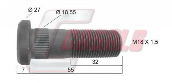 Болт крепления колеса CASALS 21198