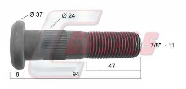 Болт крепления колеса CASALS 21278