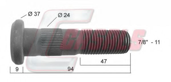 Болт крепления колеса CASALS 21279