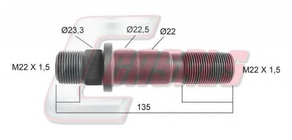Болт крепления колеса CASALS 21417