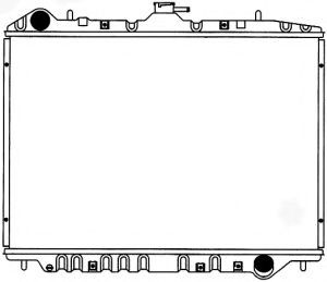 Радиатор, охлаждение двигателя SAKURA  Automotive 1240-0105