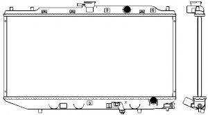 Радиатор, охлаждение двигателя SAKURA  Automotive 3211-1030