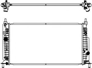 Радиатор, охлаждение двигателя SAKURA  Automotive 3301-8505