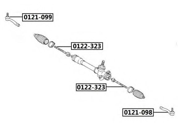 Наконечник поперечной рулевой тяги ASVA 0121-098