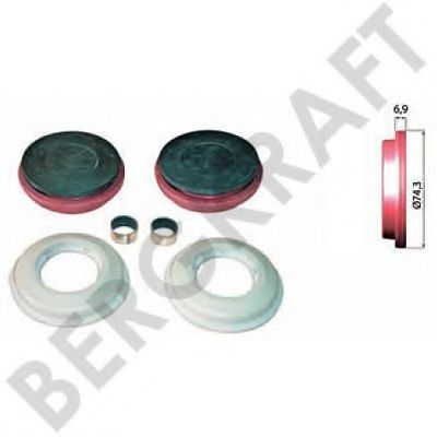 Ремкомплект, тормозной суппорт BERGKRAFT BK1600101AS