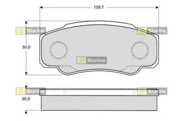 Комплект тормозных колодок, дисковый тормоз STARLINE BD S328