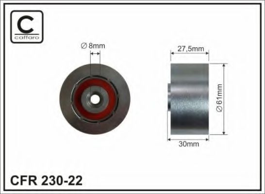 Паразитный / Ведущий ролик, зубчатый ремень CAFFARO 230-22