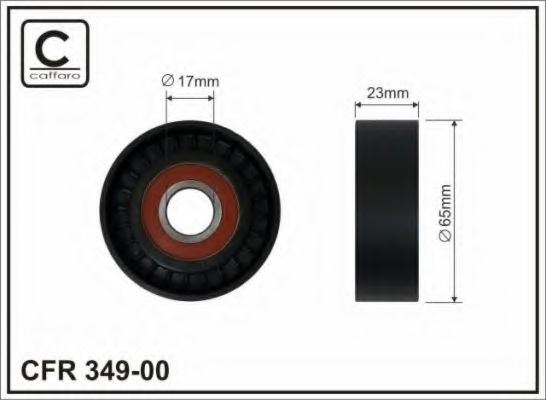 Натяжной ролик, поликлиновой  ремень CAFFARO 349-00