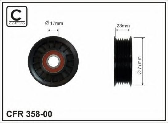 Паразитный / ведущий ролик, поликлиновой ремень CAFFARO 35800