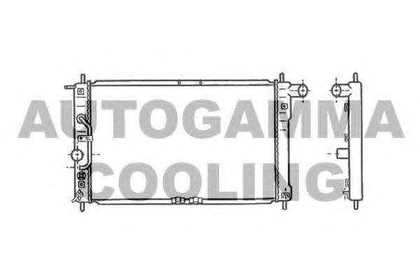 Радиатор, охлаждение двигателя AUTOGAMMA 102050