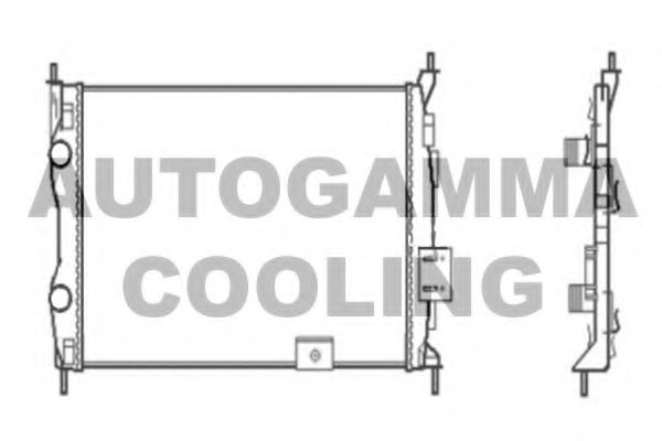 Радиатор, охлаждение двигателя AUTOGAMMA 104527