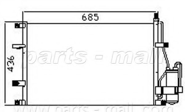 Конденсатор, кондиционер PARTS-MALL PXNCX-083U