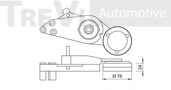 Натяжная планка, поликлиновой ремень BERTOLOTTI 18182