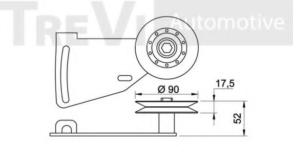 Рычаг натяжки, клиновый ремень TREVI AUTOMOTIVE A1113