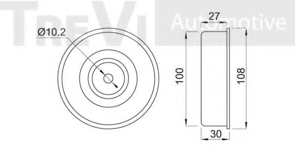 Паразитный / Ведущий ролик, зубчатый ремень TREVI AUTOMOTIVE TD1419