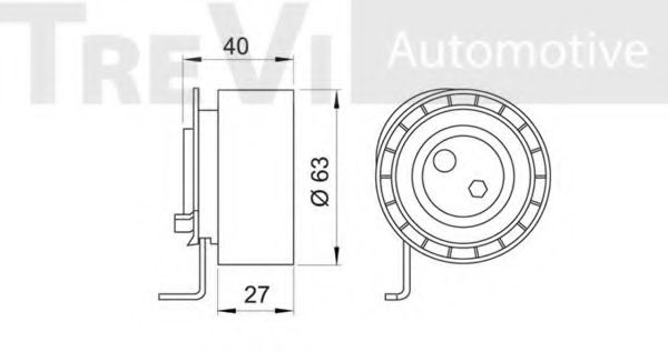 Натяжной ролик, ремень ГРМ BERTOLOTTI 70201
