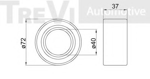 Комплект подшипника ступицы колеса TREVI AUTOMOTIVE 50111