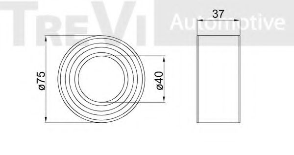 Комплект подшипника ступицы колеса TREVI AUTOMOTIVE 4109220
