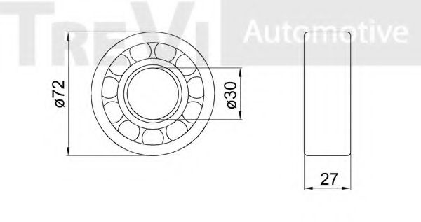 Комплект подшипника ступицы колеса TREVI AUTOMOTIVE 47012