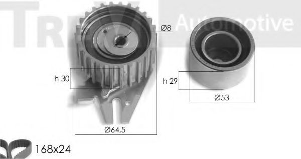 Комплект ремня ГРМ TREVI AUTOMOTIVE KD1224