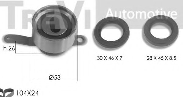 Комплект ремня ГРМ TREVI AUTOMOTIVE KD1430S