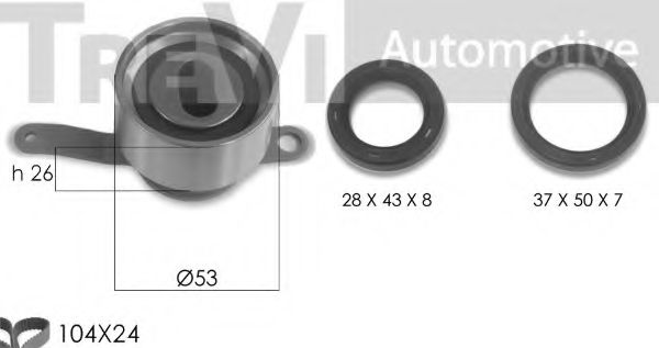 Комплект ремня ГРМ TREVI AUTOMOTIVE KD1430S1