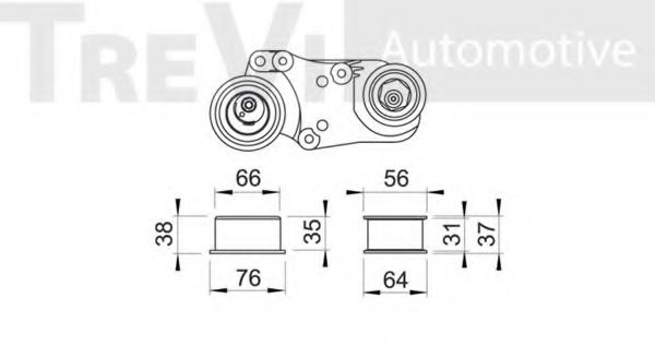 Устройство для натяжения ремня, ремень ГРМ TREVI AUTOMOTIVE T1368