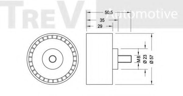 Паразитный / Ведущий ролик, зубчатый ремень TREVI AUTOMOTIVE T1839