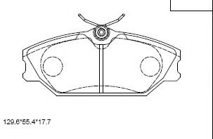 Комплект тормозных колодок, дисковый тормоз ASIMCO KD7501W