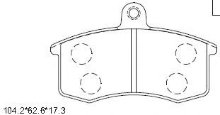 Комплект тормозных колодок, дисковый тормоз ASIMCO KD8701N