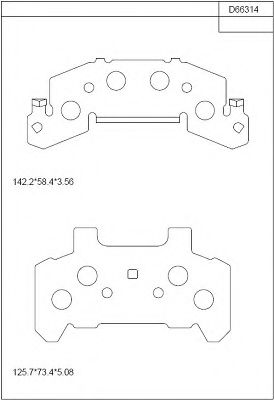 Комплект тормозных колодок, дисковый тормоз ASIMCO KD66314