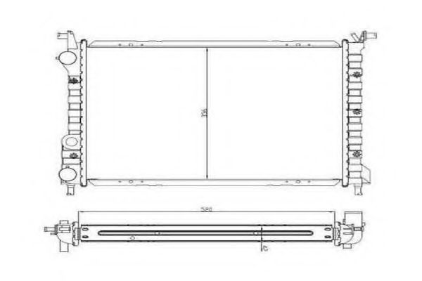 Радиатор, охлаждение двигателя ORDONEZ 2060302