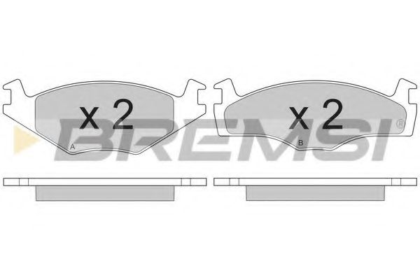 Комплект тормозных колодок, дисковый тормоз BREMSI BP2260