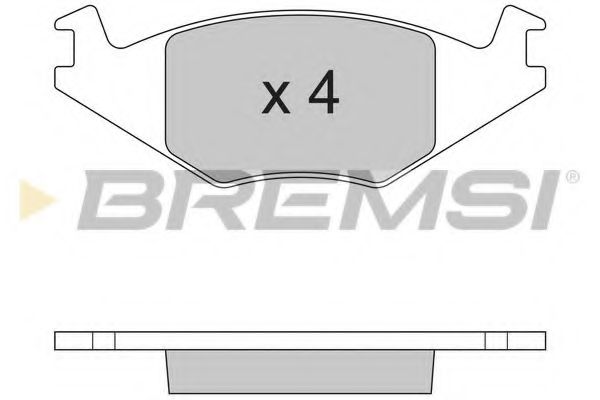 Комплект тормозных колодок, дисковый тормоз BREMSI BP2262