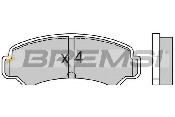 Комплект тормозных колодок, дисковый тормоз BREMSI BP2359