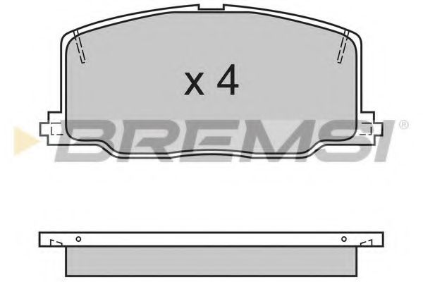Комплект тормозных колодок, дисковый тормоз BREMSI BP2411