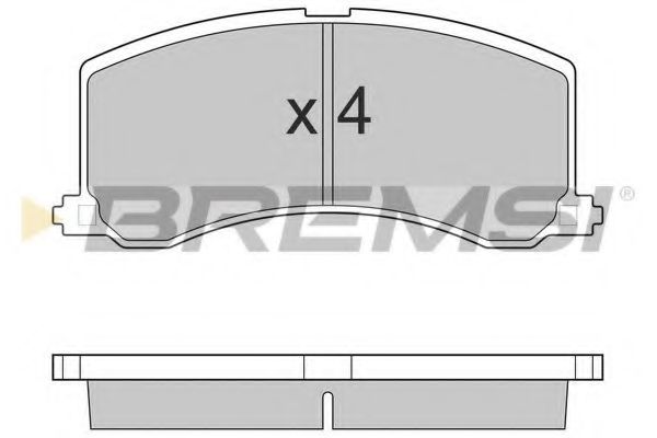 Комплект тормозных колодок, дисковый тормоз BREMSI BP2684