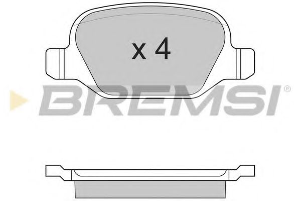 Комплект тормозных колодок, дисковый тормоз BREMSI BP2891