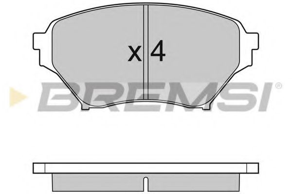Комплект тормозных колодок, дисковый тормоз BREMSI BP2990
