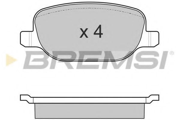 Комплект тормозных колодок, дисковый тормоз BREMSI BP3024