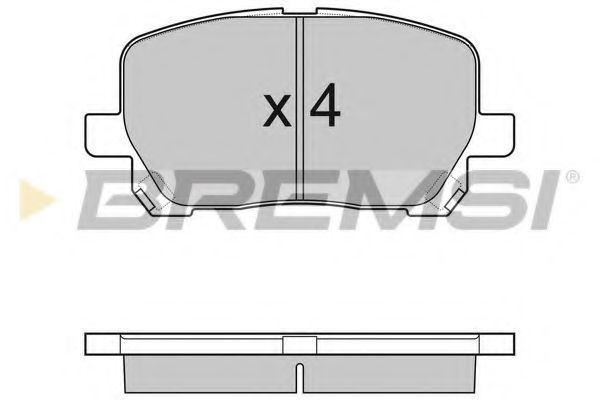 Комплект тормозных колодок, дисковый тормоз BREMSI 23836