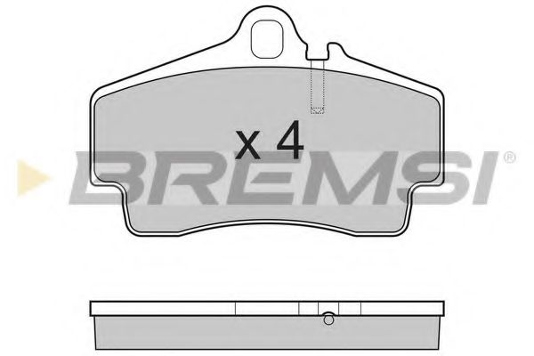 Комплект тормозных колодок, дисковый тормоз BREMSI BP3176