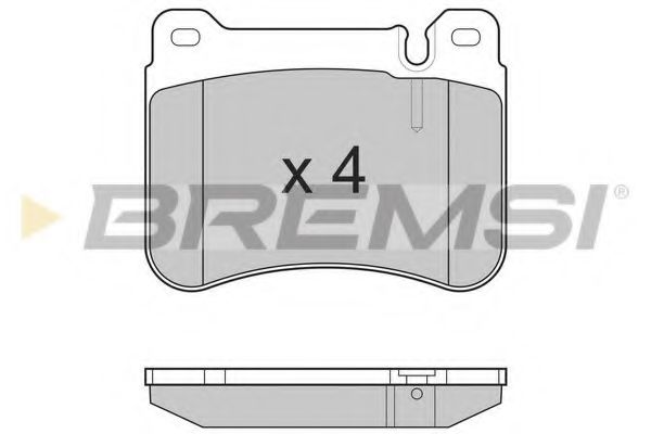 Комплект тормозных колодок, дисковый тормоз BREMSI BP3265