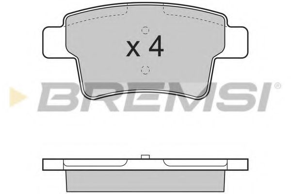 Комплект тормозных колодок, дисковый тормоз BREMSI BP3331