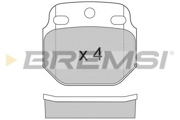 Комплект тормозных колодок, дисковый тормоз BREMSI 29782