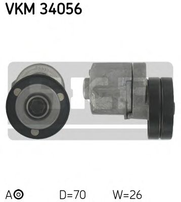 Натяжной ролик, поликлиновой  ремень SKF VKM 34056