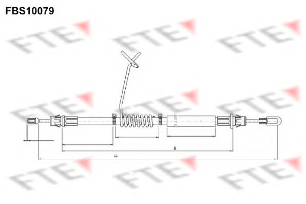 Трос, стояночная тормозная система FTE FBS10079