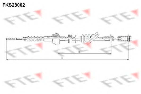 Трос, управление сцеплением FTE FKS28002